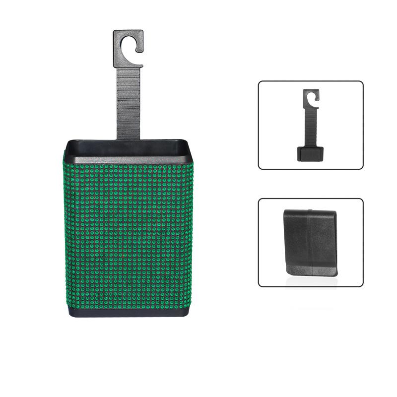 Strass Auto Mülleimer Aufbewahrungsbehälter Kunststoff Farbiger Diamant Rücken Aufbewahrungsbox Müllgreifer Bling Auto Hängezubehör