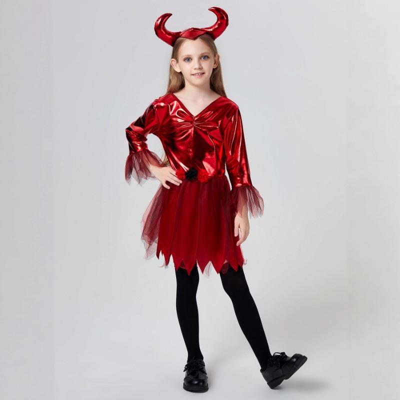 Halloween Red Bull Costume Male and Female Characters Masquerade Party Children's Stage Costumes