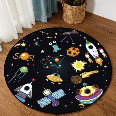 Cartoon Space Planet Spaceship Living Room Bedroom Hanging Basket Chair Non -Slip Round Floor Mat Children 'S Game Non -Slip Mat