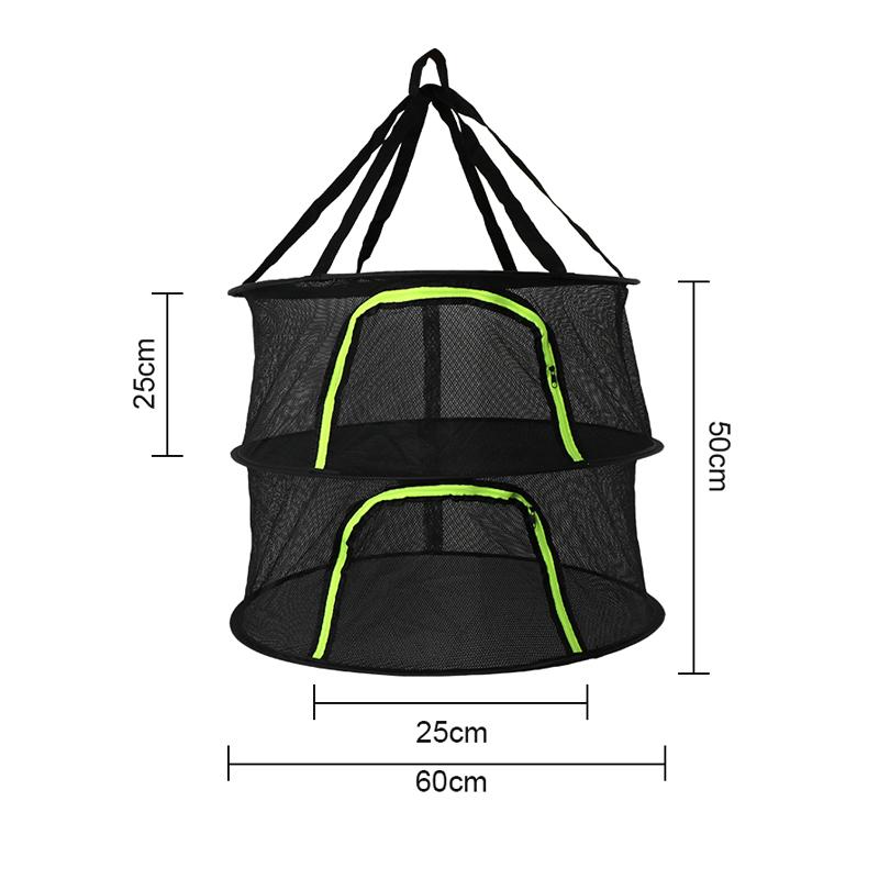 Folding Dry Rack 6 Layers Drying Net For Herbs Hanging Basket Dryer Bag Mesh Herb Drying Net For Flowers Buds Plants Organizer