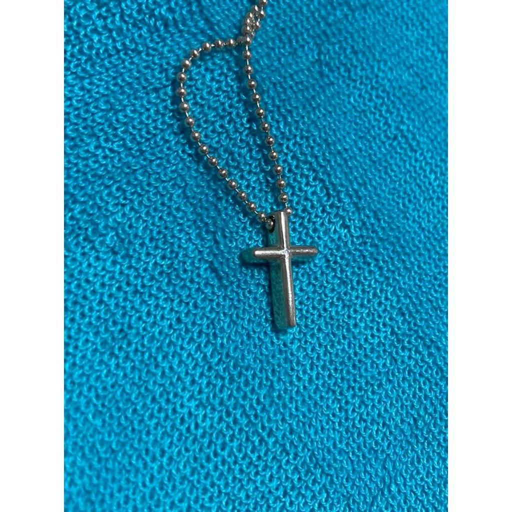 Used Silver Cross Necklace