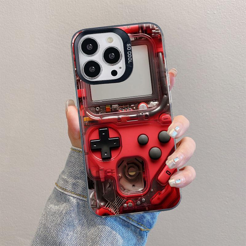 Technology Game Console 2D Printing Phone Case For IPhone 11 12 13 Mini Pro Max 14 15 16 Pro Max Plus Shockproof Laser Back Case
