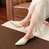 Fashion New Stiletto Pointed Toe Fashion Outside Wear Sandals and Slippers Versatile Comfortable Slip with Skirt Baotou Half Slippers