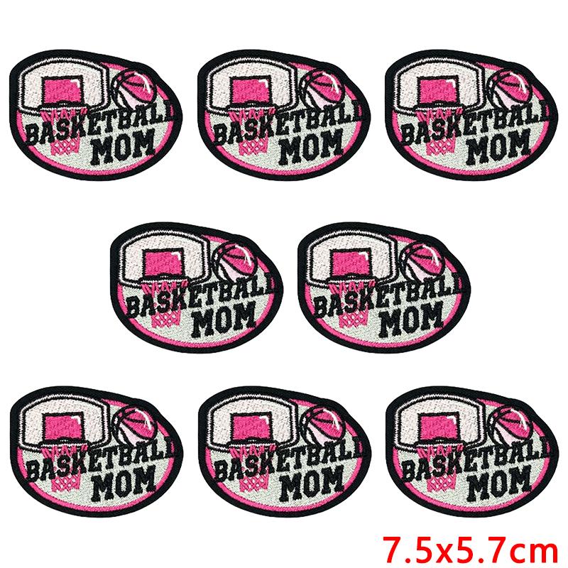 10pcs Cartoon Balls Series Full Embroidered Patches Personality Letter Slogan Patch Clothes Decoration Sew Stickers Applique 