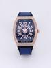Orologio da polso di lusso con diamanti per donna Orologio al quarzo alla moda ed elegante con cinturino in silicone Impermeabile luminoso Orologio Tonneau