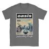 Oasi/s Rock Band    T Shirts Men Pure Cotton Fun T-Shirt Round Neck Minimalist Definitely  Tees Short Sleeve Tops Birthday Gift