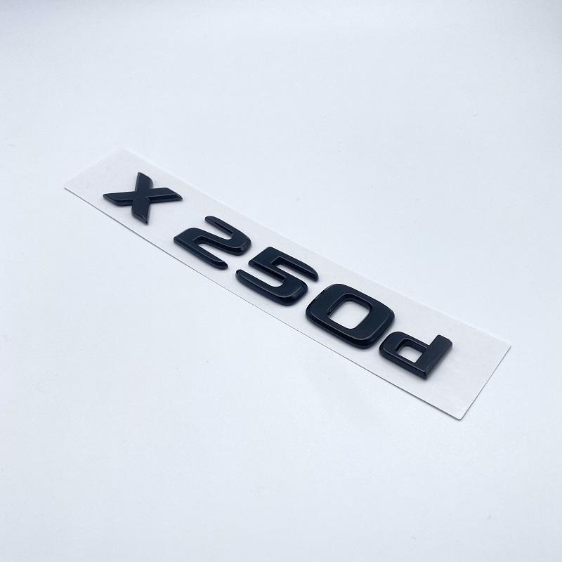 3D Glossy Black Letters X250d X350d 4Matic Etition 1 Emblem for Mercedes Benz X Car Fender Badge Trunk Nameplate Logo Sticker