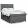 VidaXL Slatted Bed Base with Mattress Dark Grey 160x200cm Fabric 3292840