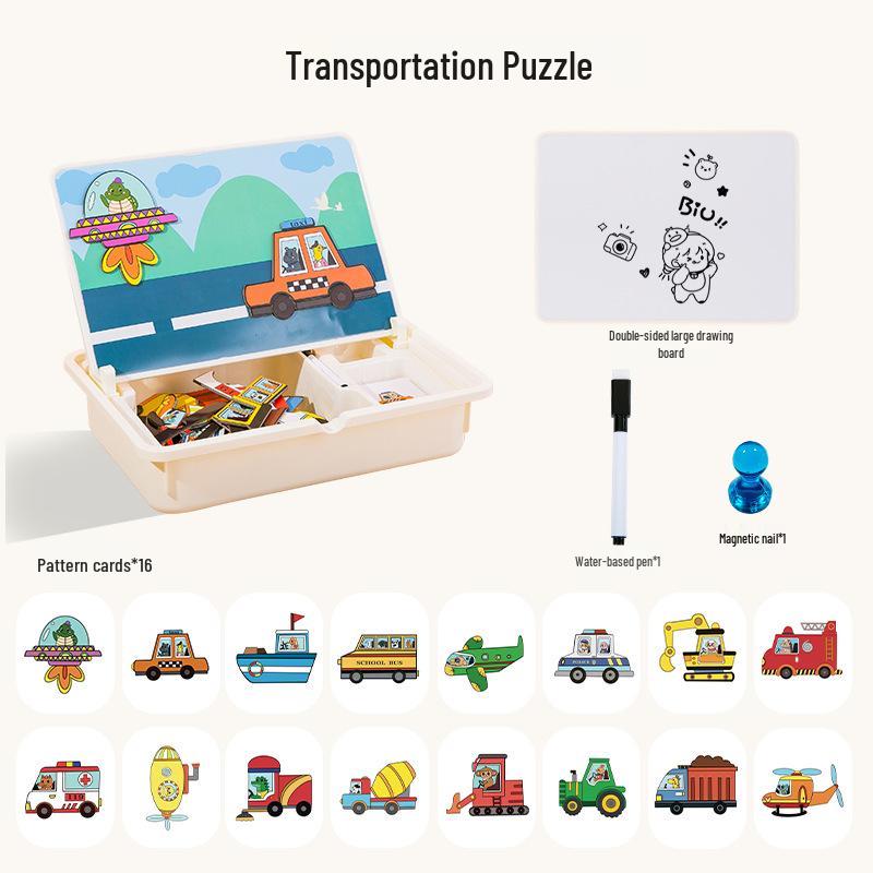 2025 Bestseller Magnetic Puzzle for Kids - Enhancing Intelligence & Early Education for 6-Year-Old Boys & Girls