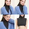 Stylish Striped Detachable Collar High Neck Collar Insert Comfortable Half Shirt Decorative Accessory for Office Ladies