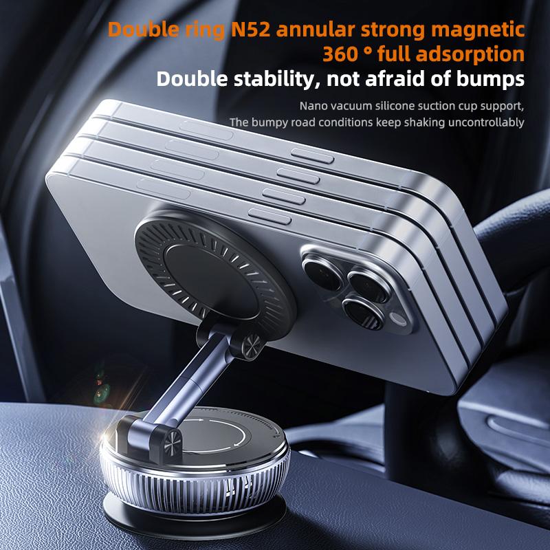 Upgraded Vacuum Magnetic Phone Holder Stand, for Magsafe Suction Cup Phone MountAdjustable Swivel Lock, for Your Car/Gym/Mirror