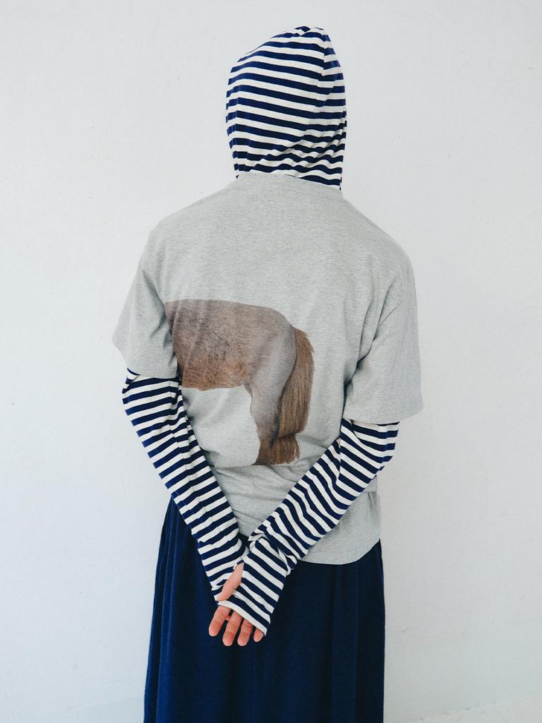 Peullijeupeulojegteu Horse T-Shirt, Heather Gray