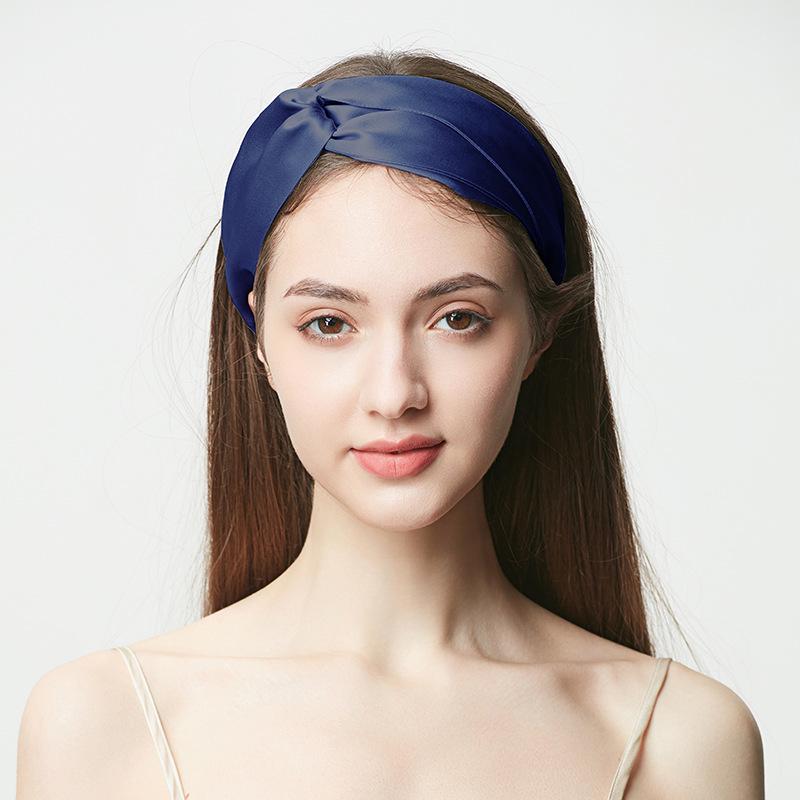 19 Momme Double Layer Silk Headband - 100% Mulberry Silk Hairband for Women, Perfect for Face Washing and Hair Styling