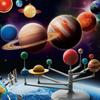Child Science And Technology Learning Solar System Planet Teaching Assembly Coloring Educational Toy DIY Solar System Model