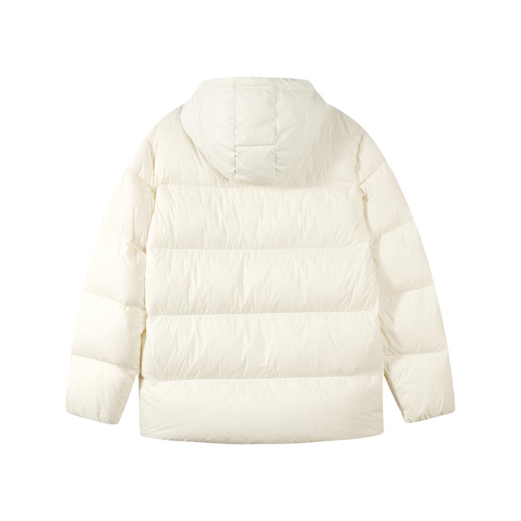 Skechers Windproof Warm Three-Proof Down Jacket Unisex Outerwear Cotton-Candy-White L422U069-0074