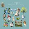JIANWU Alice Story Series Vintage Fairy Tale Character Flower Landscaping PET Sticker Creative DIY Journal Collage Stationery