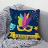 Patterns Of The Brazilian Carnival Throw Pillow Cover With Short Plush Print For Living Room Sofa Decoration Cushion Cover