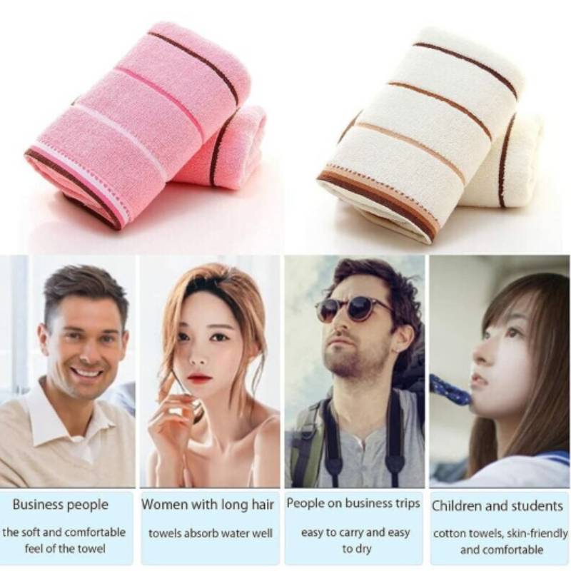Cotton Towel With Embroidery For Home Use Perfect Absorption Gift For Women