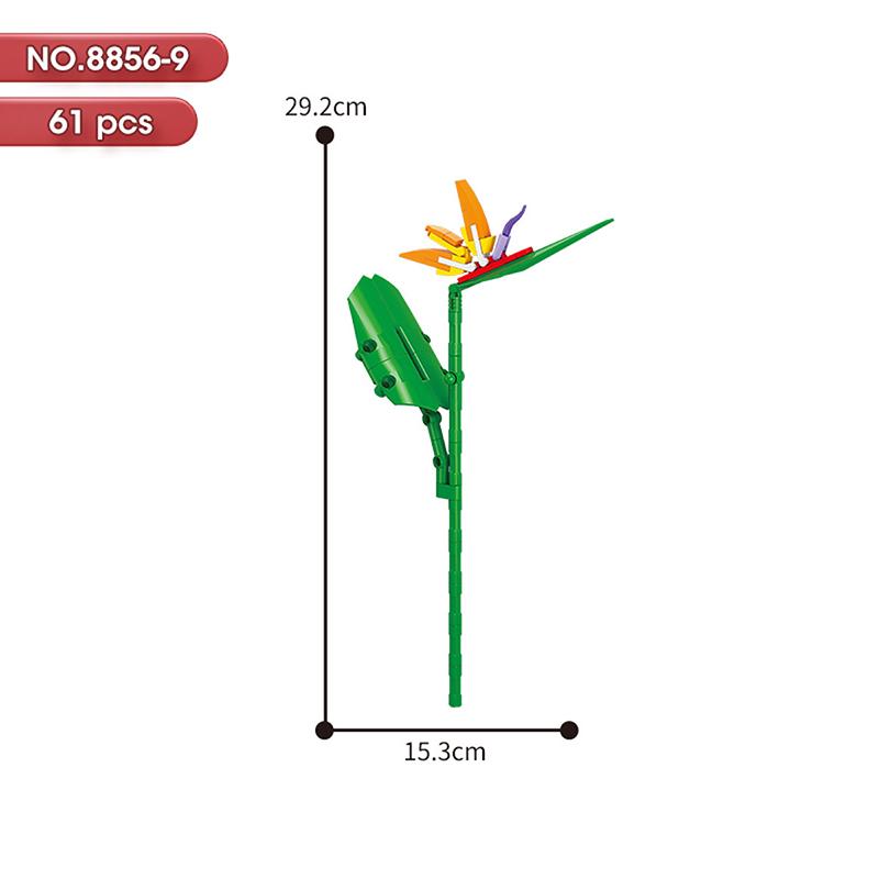 HOT MOC Flowers DIY Potted Plants Micro Landscapes Mini Art Construction Building Blocks Sets Model Dolls Brick Girls Toys Gifts