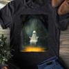 Floral Ghost T-Shirt: Spooky Halloween Swing Tee