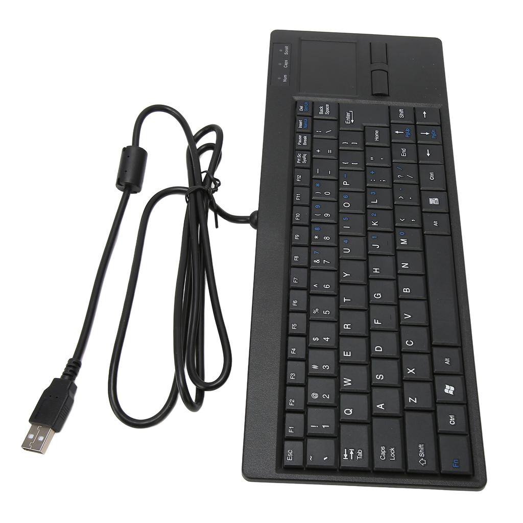 Industrial Keyboard Touchpad Wired Connection X Scissor Foot Plug and Play IPC Keyboard for