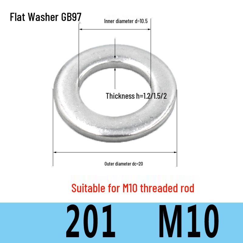 Stainless Steel Flat Washer Spacer (304/316/201) M3-M36