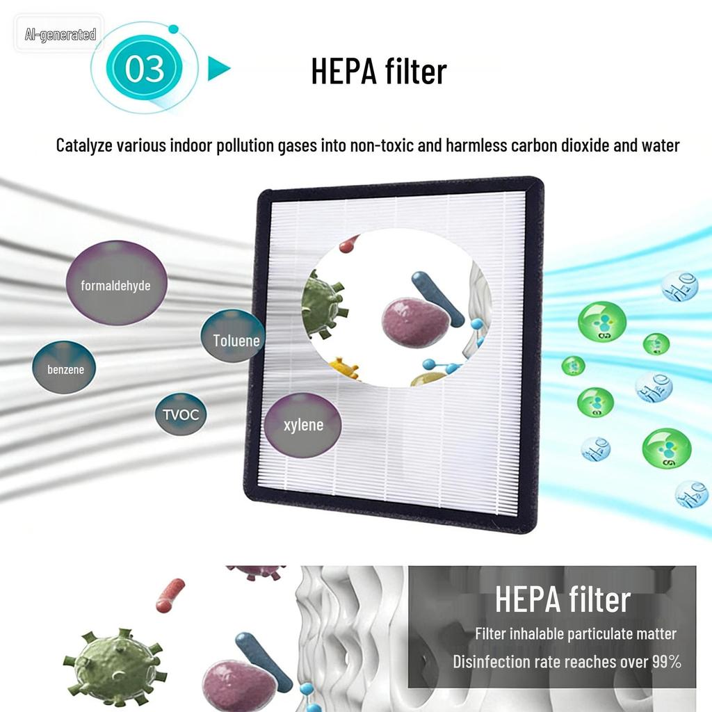 Home Air Purifier: Odor, Dust, Pet Hair, Smoke & Formaldehyde Removal with Negative Ions