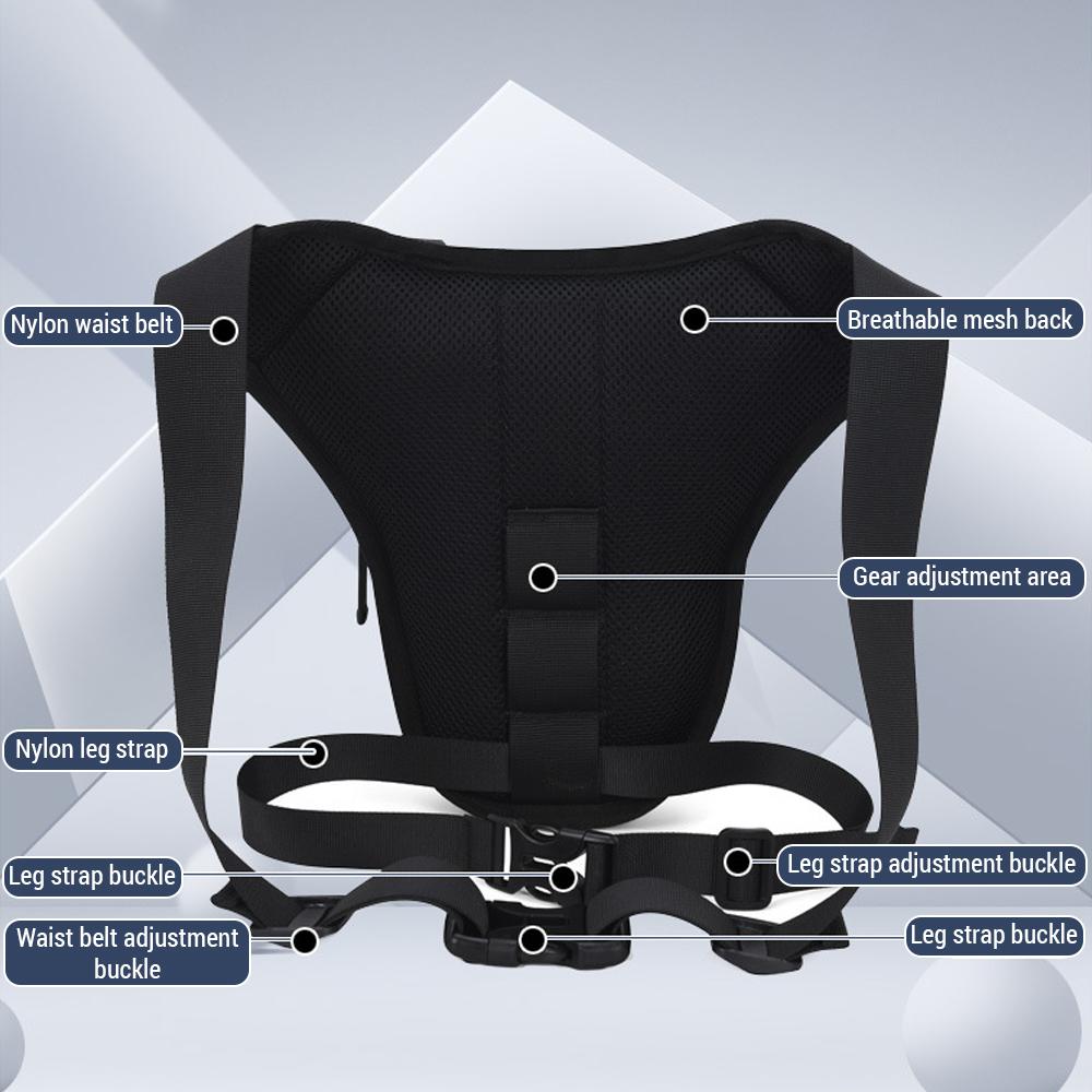 Geantă pentru picior cu talie scăzută pentru motociclete, cu reflectoare pentru bărbați, pentru motociclete