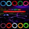 DC 12V Automobil-Atmosphärenlampe Auto Innenbeleuchtung LED-Streifen Dekoration Girlande Drahtseil Röhrenlinie Flexibles Neonlicht