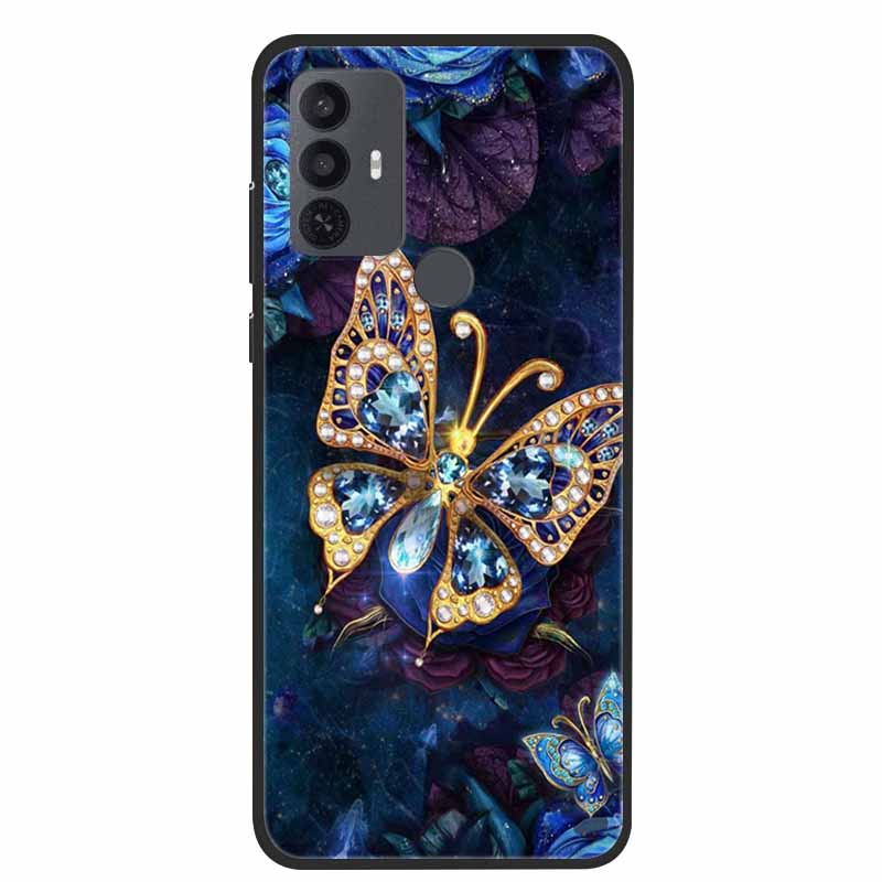 For TCL 30 SE Case Luxury Soft Silicone Protective Animals Phone Cover for TCL 305 306 Case 30SE TPU Funda for TCL30SE Cartoon