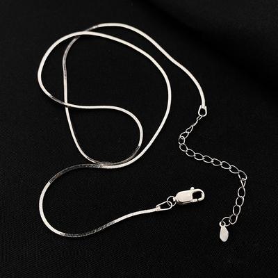 Snake Bone Chain Necklace, Naked Chain, Plain Ring Accessories, Layered Wear, and Cool Design Feel Neckchain for Women