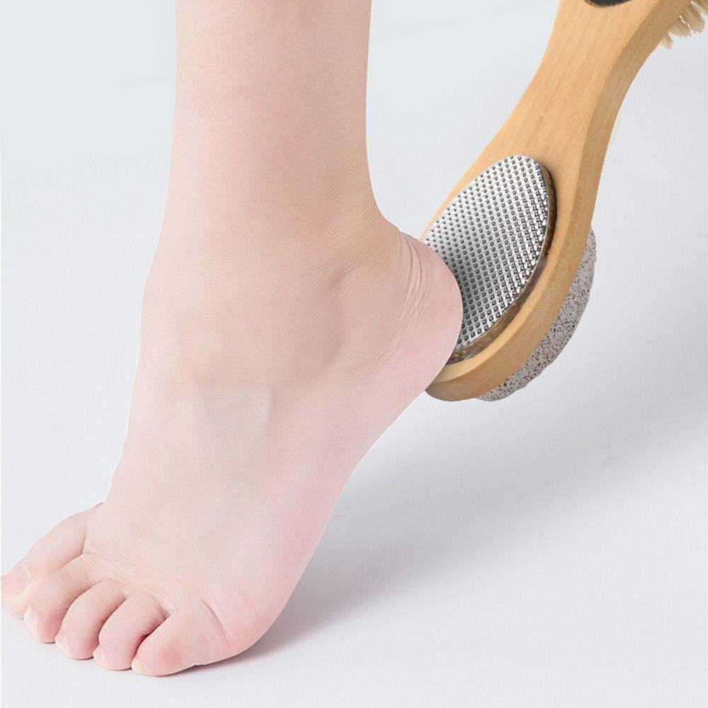 Multi-functional Foot Care Tool Wooden Exfoliating Foot Scrubber Personal Care