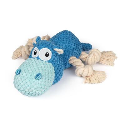 Plush Hippo with a Squeaker for Dogs