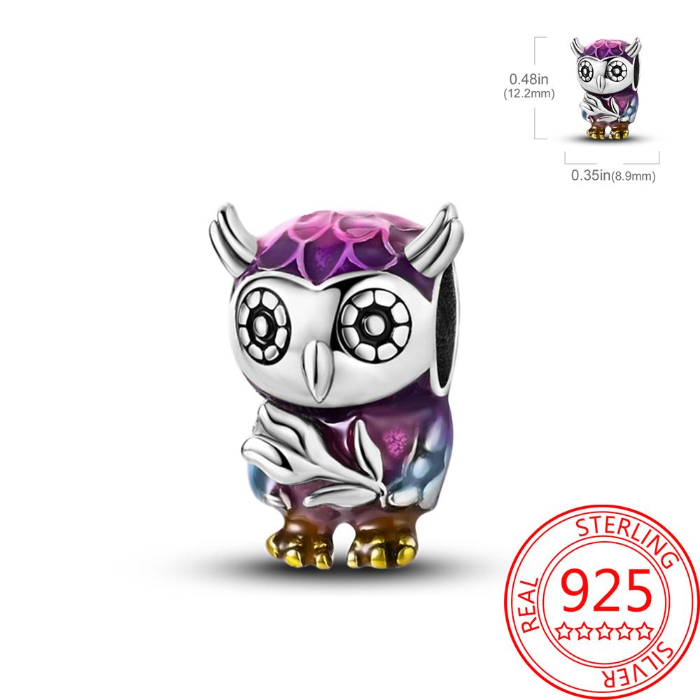 Colorful Copper Colorful Animals Parrot Rabbit Puppy Charm Pendant Fit Dly Bracelet Necklace Boutique Handmade Gift