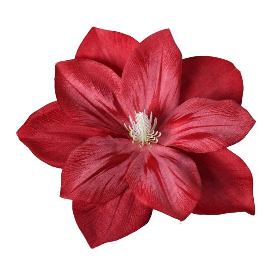 2 Pcs Artificial Lotus Flower Head Small Realistic Clematis Flowers for DIY Wedding