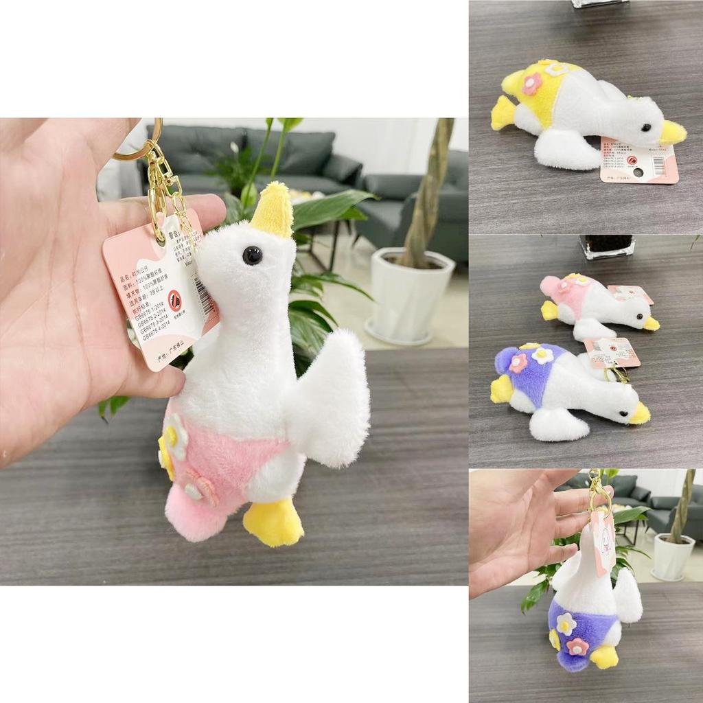 Delightful Mini Plush Goose Doll Keychain Soft Colorful Accessories For Kids