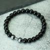 Minimalist Dumbbell Bracelet For Men 8mm Volcanic Stones Hematite Meditation Healing Braslet Motorcycle Cool Riding Accessories