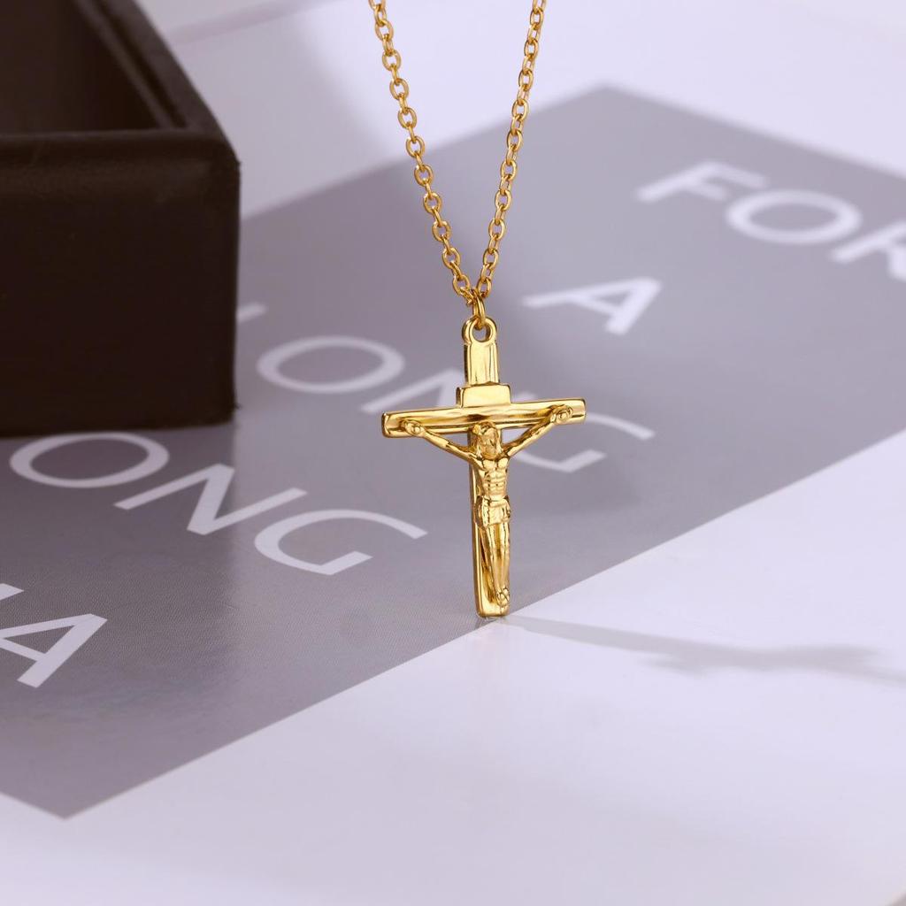 Trendy Cross Pendant Necklace - Minimalist Unisex Jewelry