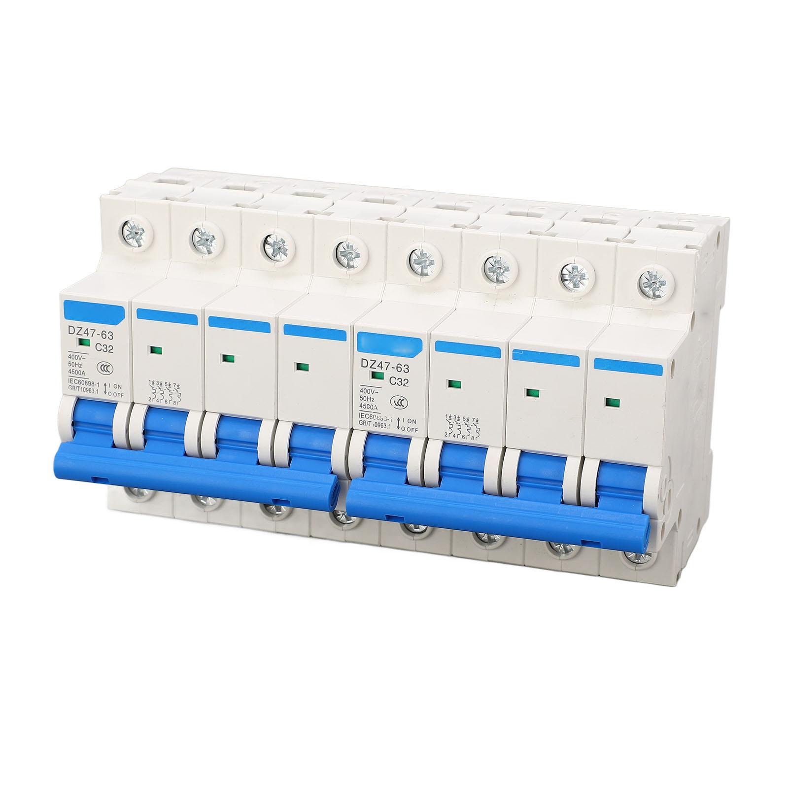 

Interlock Circuit Breaker 4P 32A 400V Dual Power Air Switch Transfer Swtich 4500A Breaking Capacity