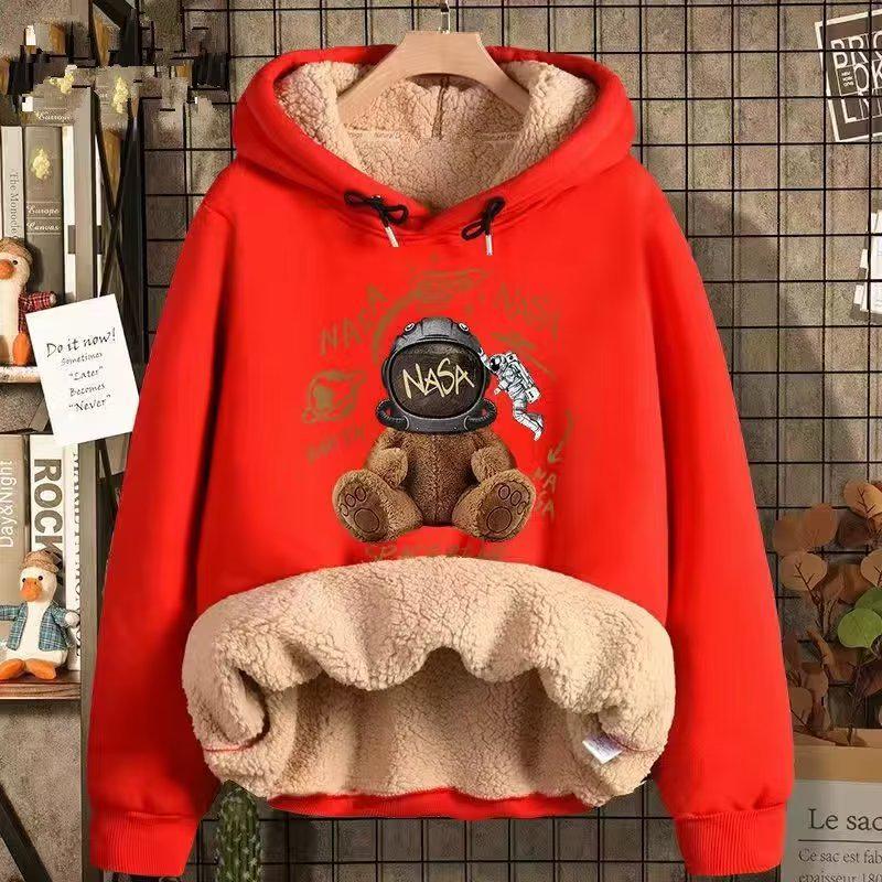 Men's and Women's Thickened Lambskin Sweatshirt - Trendy Niche Design for Autumn & Winter 2023