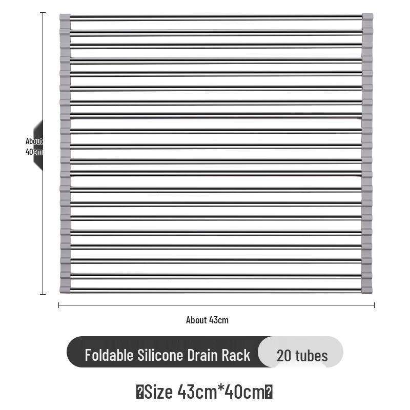 Stainless Steel Kitchen Sink Roll-Up Drying Rack