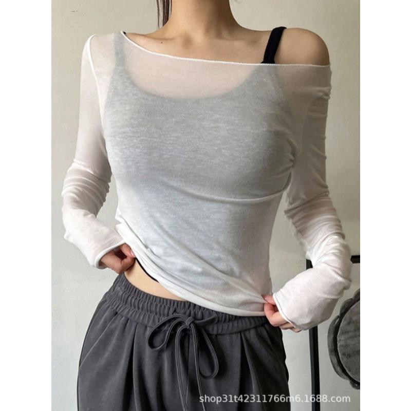 Dámské tenké dámské tričko Cat Ears bez ramínek