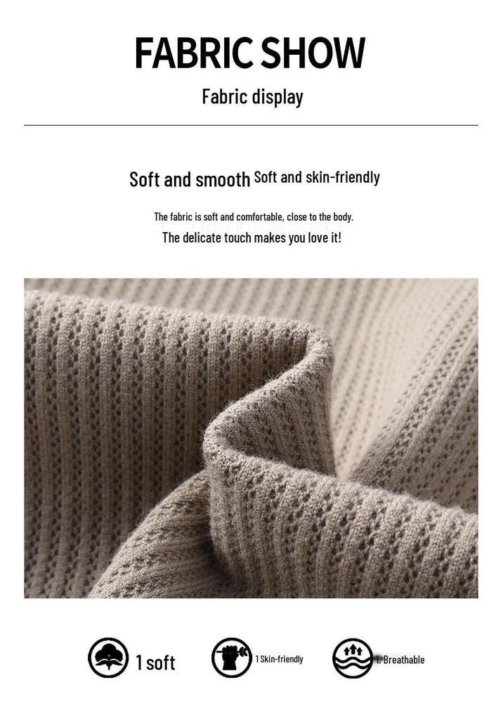 Men's Solid Color Knit Cardigan - Anti-Pilling Casual Jacket for Autumn/Winter 2024