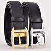 Premium Leather Belt - Minimalist Solid Color for Couples, Youth Pin Buckle, Perfect for Suits and Jeans