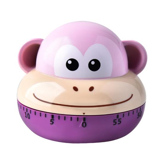 Timer Mechanical 60 Minute ABS Portable Cartoon Animal Timer for Kitchen