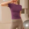 Cross-Border Slimming Quick-Dry Sport T-Shirt - Elastic, Breathable, Short-Sleeve, New Style Yoga Top