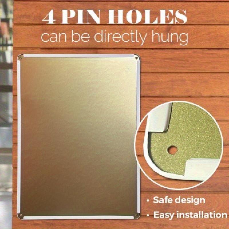 [2D Flat] High-Quality Tin Metal Painting Set, 20.32x 30.48cm- Reusable Durable Iron Art Canvas, Suitable for Artists' Wall Deco