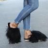 Fashion Brand Design Long Plush Slippers Mules Women 2025 Autumn Round Toe Soft Thick Bottom Slides Fashion Faux Fur Outdoor Slippers