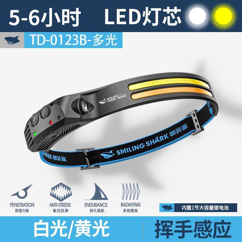 Outdoor Light-weight Fishing Lamp, Large Floodhead, Intelligent Inductive Red Light Flashing Headlight.