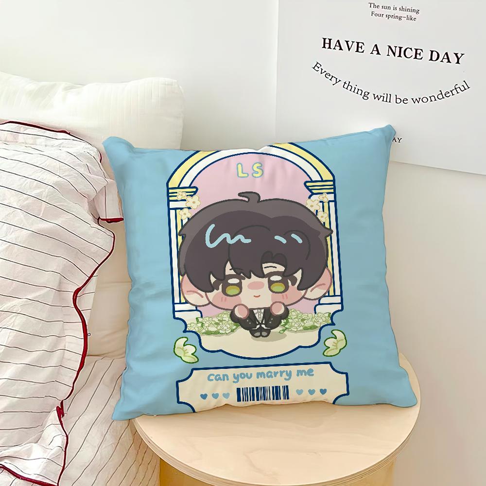 Zayne love and deepspace Wedding Card chibi cushion cover soft Pillow Case for Sofa Living Room Home Decor Protective Covers